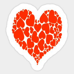 A Heart Full Of Love Red Pattern Sticker